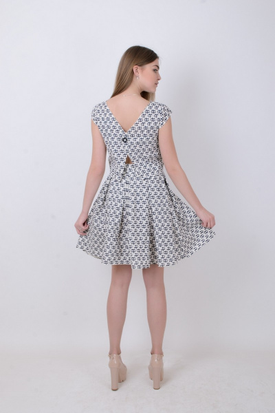 Пышная юбка с бантовыми складками и молнией Mita ЖМ727А юбка-горох - фото 3