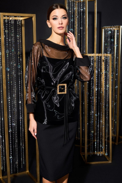 Платье, туника DILIA 0687 черный - фото 3