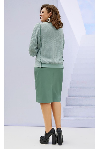 Джемпер, юбка Vittoria Queen 17083 мятный - фото 3