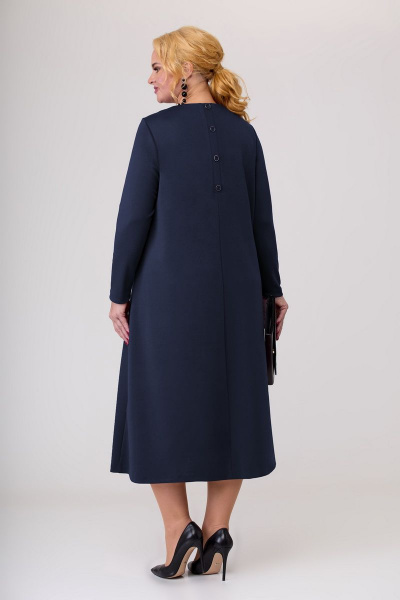 Платье из трикотажа с асимметричным лифом и карманами Algranda А3944-4 - фото 5