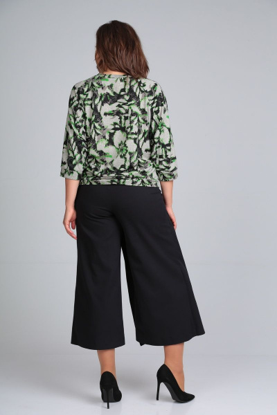 Брюки, джемпер Michel chic 1294 черный-зеленый - фото 2