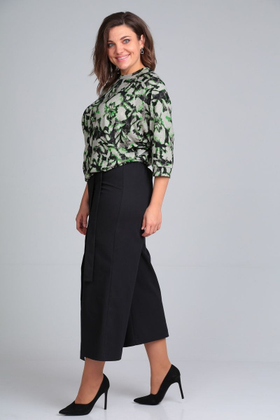 Брюки, джемпер Michel chic 1294 черный-зеленый - фото 5