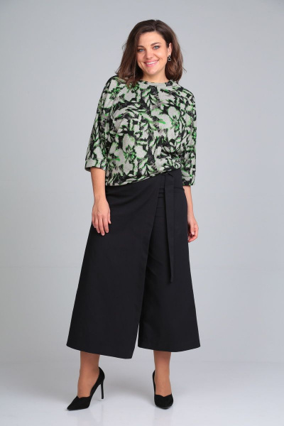 Брюки, джемпер Michel chic 1294 черный-зеленый - фото 4