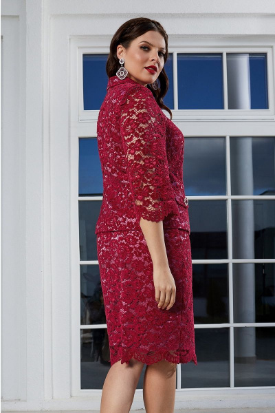 Жакет, юбка Lissana 3333 винный - фото 5