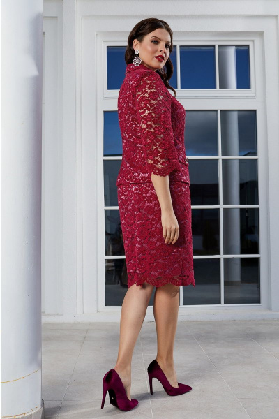 Жакет, юбка Lissana 3333 винный - фото 4