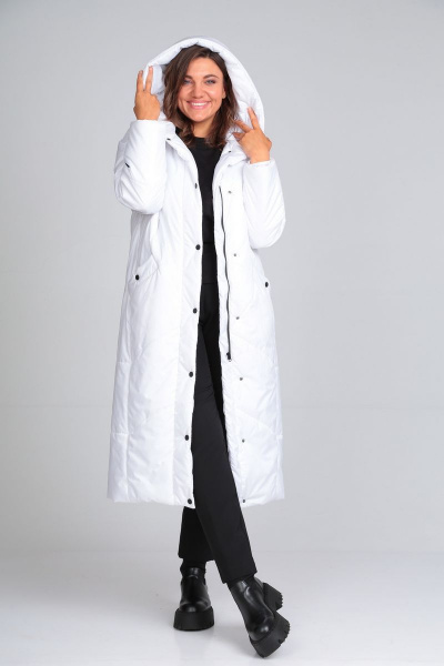 Пальто Диомант 1745 белый - фото 4