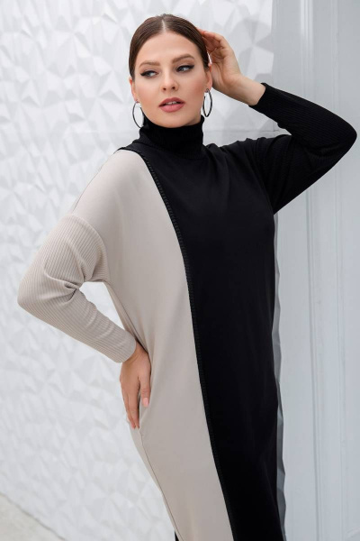 Платье на каждый день зауженное с длинным рукавом и карманами ASV 2453 - фото 3