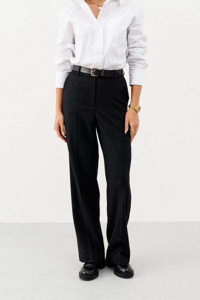 Классические брюки с высокой талией и стрелками Ketty К-01860 черный - фото 2