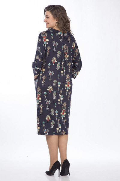 Платье прямого силуэта из трикотажа с рельефами и карманами Matini 3.1659 - фото 7