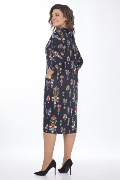 Платье прямого силуэта из трикотажа с рельефами и карманами Matini 3.1659 - фото 6