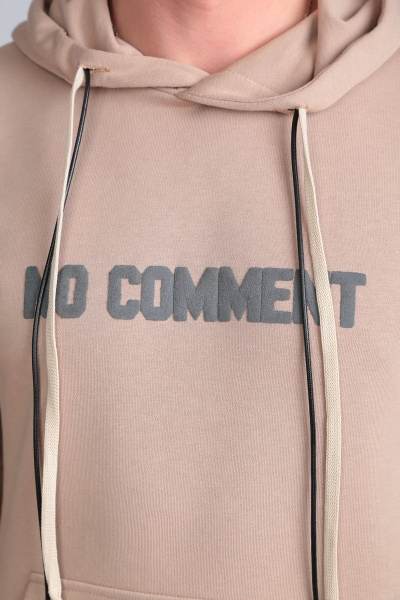 Брюки и худи из хлопкового футера мужской демисезонный костюм HIT 0317 бежевый - фото 3