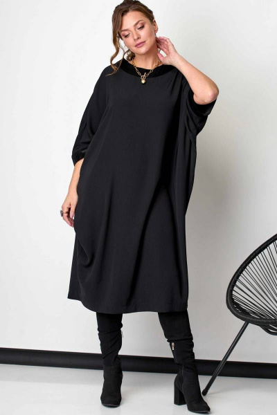 Платье SOVA 11191 черный - фото 4