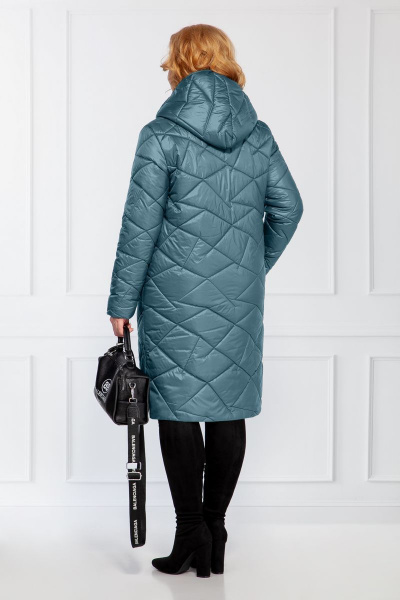 Пальто БагираАнТа 735 бирюза - фото 3