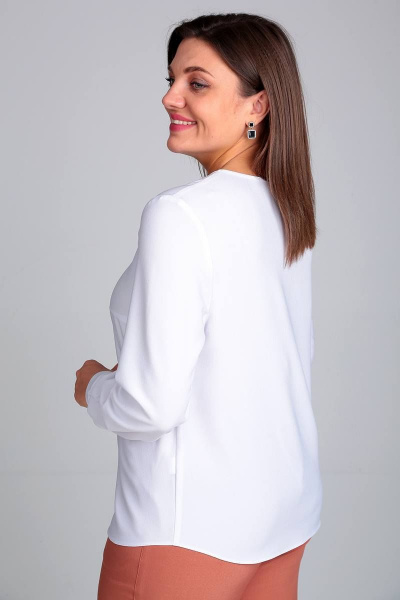 Деловой женский костюм 3 предмета жилет, брюки, блуза Liona Style 859 терракот - фото 5