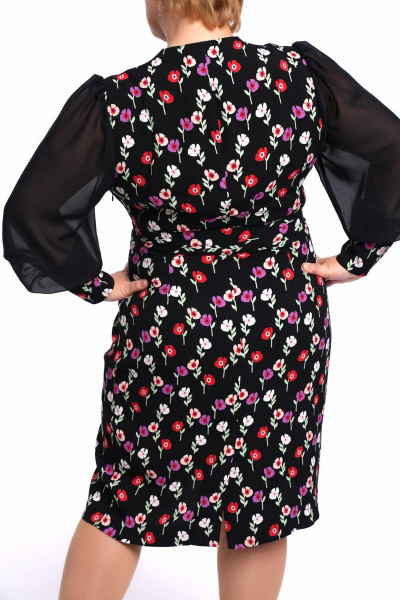 Платье с запахом, приталенное из ткани с ярким принтом Almirastyle 204 - фото 7