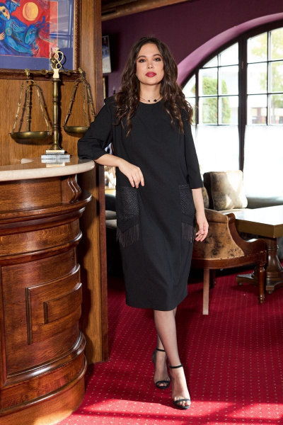Платье ANASTASIA MAK 1059 черный - фото 1