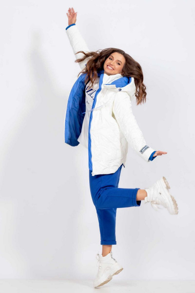 Куртка Mislana С851 бело-синий - фото 8