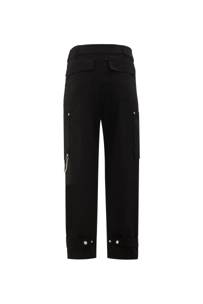 Брюки на каждый день из хлопка и текстиля Elema 3К-12118-1-164 чёрный - фото 3