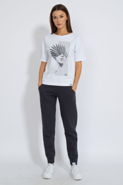 Футболка круглогодичная свободный крой из хлопкового трикотажа Kivviwear 4026.87 - фото 12