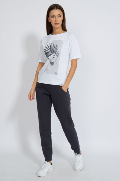 Футболка круглогодичная свободный крой из хлопкового трикотажа Kivviwear 4026.87 - фото 3