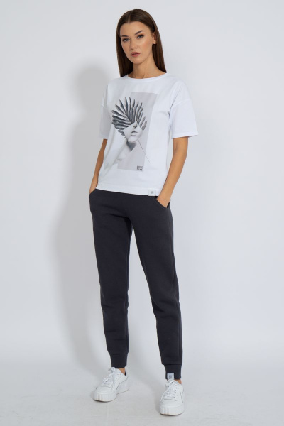 Футболка круглогодичная свободный крой из хлопкового трикотажа Kivviwear 4026.87 - фото 2