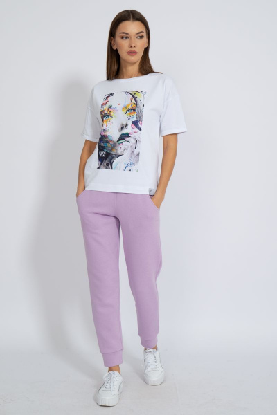 Футболка круглогодичная свободный крой из хлопкового трикотажа Kivviwear 4026.88 - фото 7