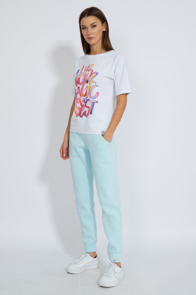 Футболка круглогодичная свободный крой из хлопкового трикотажа Kivviwear 4026.89 - фото 5