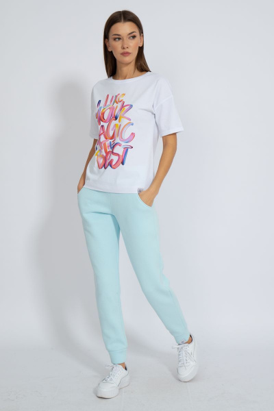 Футболка круглогодичная свободный крой из хлопкового трикотажа Kivviwear 4026.89 - фото 4