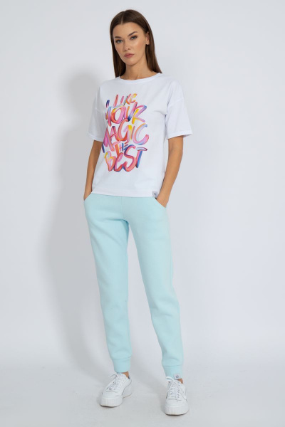 Футболка круглогодичная свободный крой из хлопкового трикотажа Kivviwear 4026.89 - фото 2