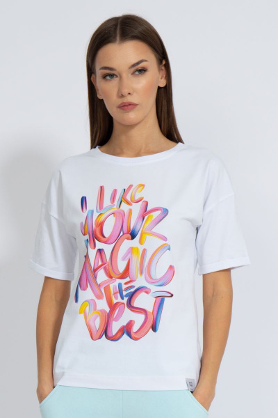 Футболка круглогодичная свободный крой из хлопкового трикотажа Kivviwear 4026.89 - фото 1