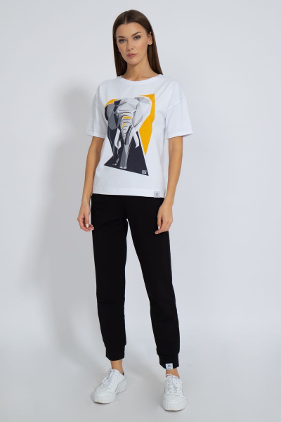 Футболка круглогодичная свободный крой из хлопкового трикотажа Kivviwear 4026.90 - фото 2