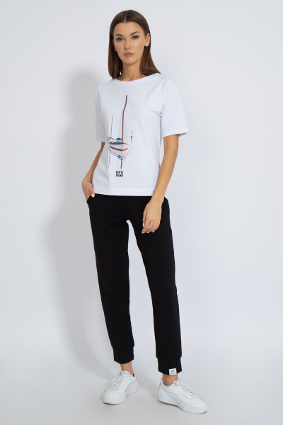 Футболка круглогодичная свободный крой из хлопкового трикотажа Kivviwear 4026.91 - фото 4