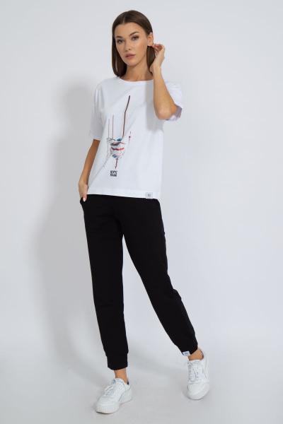 Футболка круглогодичная свободный крой из хлопкового трикотажа Kivviwear 4026.91 - фото 2