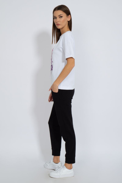 Классическая белая футболка из хлопка с принтом Kivviwear 4026.92 - фото 9