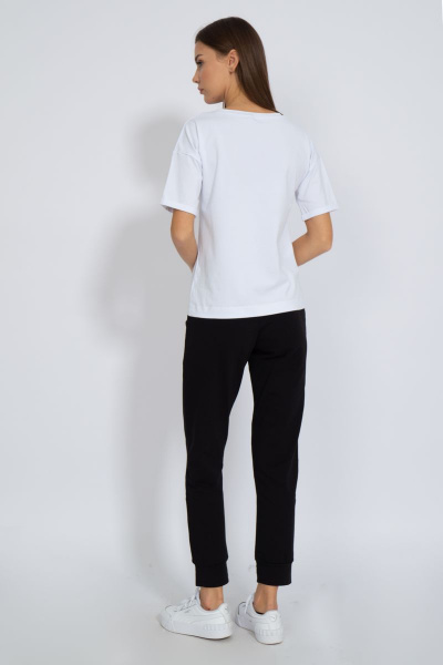 Классическая белая футболка из хлопка с принтом Kivviwear 4026.92 - фото 8