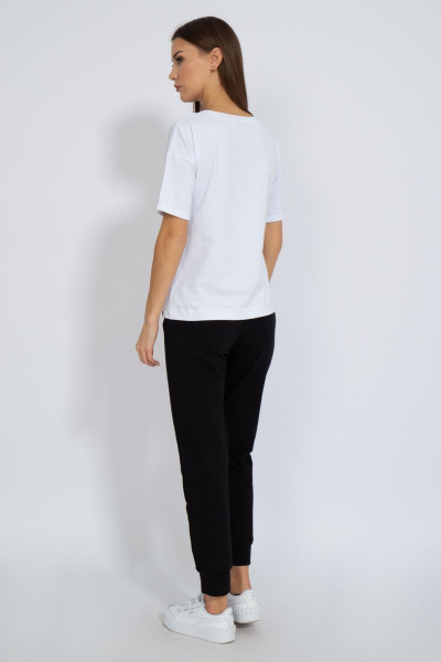 Классическая белая футболка из хлопка с принтом Kivviwear 4026.92 - фото 7