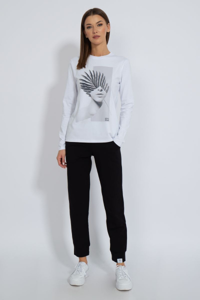 Лонгслив классический хлопковый для повседневной носки Kivviwear 4061.26 - фото 13