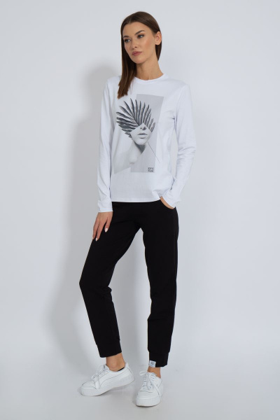 Лонгслив классический хлопковый для повседневной носки Kivviwear 4061.26 - фото 12