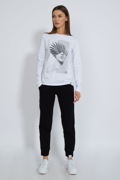 Лонгслив классический хлопковый для повседневной носки Kivviwear 4061.26 - фото 7