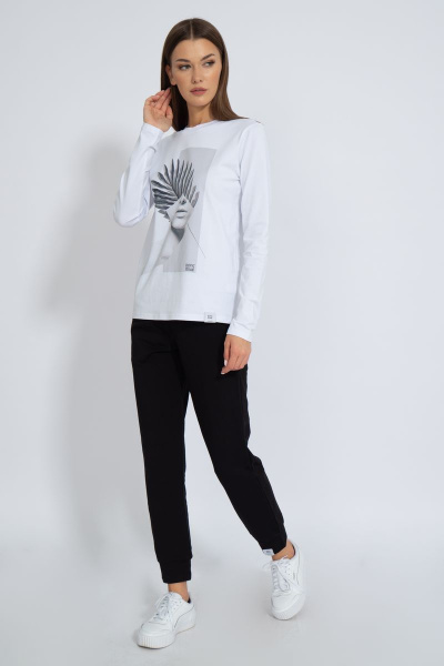 Лонгслив классический хлопковый для повседневной носки Kivviwear 4061.26 - фото 4