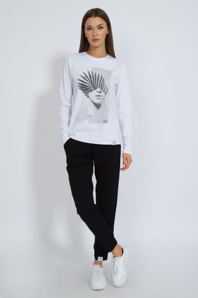 Лонгслив классический хлопковый для повседневной носки Kivviwear 4061.26 - фото 3