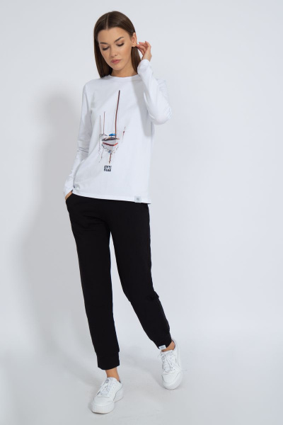 Лонгслив хлопковый с принтом для демисезона Kivviwear 4061.27 - фото 3