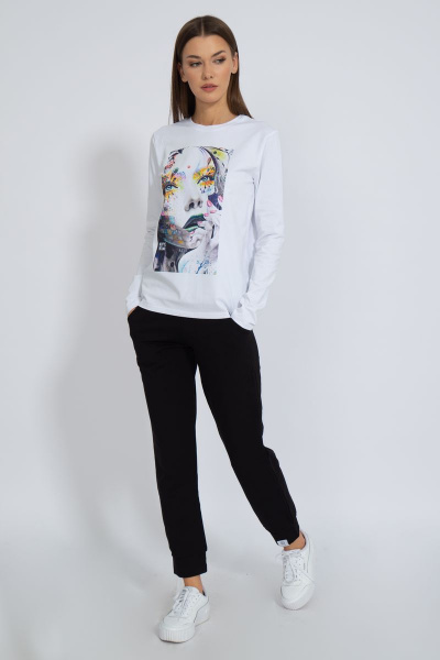 Лонгслив хлопковый классический для каждодневного стиля Kivviwear 4061.28 - фото 3