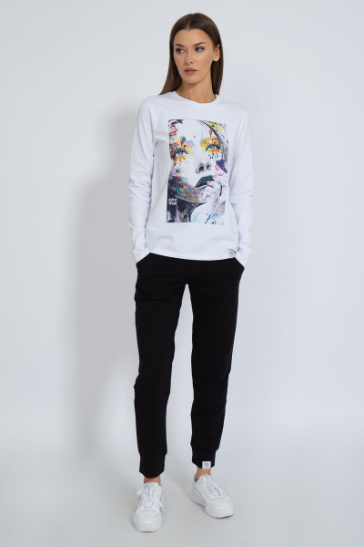 Лонгслив хлопковый классический для каждодневного стиля Kivviwear 4061.28 - фото 2