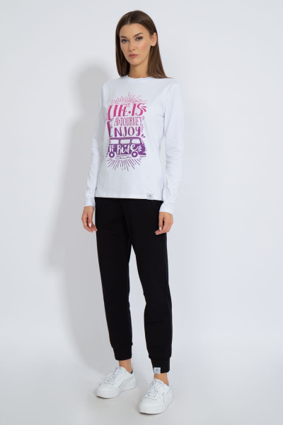 Лонгслив хлопковый с принтом для комфортного образа Kivviwear 4061.32 - фото 5