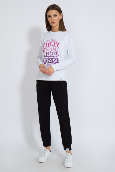 Лонгслив хлопковый с принтом для комфортного образа Kivviwear 4061.32 - фото 4