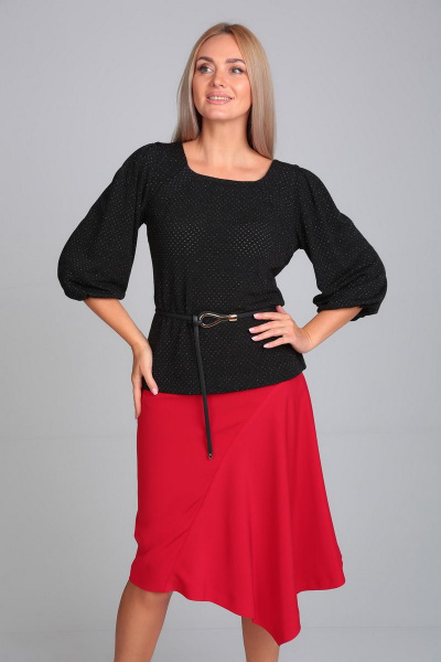 Комплект блуза с перфорацией и асимметричной юбкой Gamma Gracia 335 - фото 3
