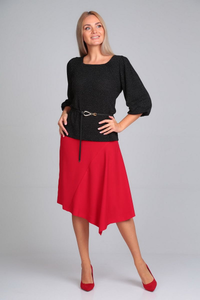 Комплект блуза с перфорацией и асимметричной юбкой Gamma Gracia 335 - фото 1