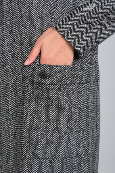 Платье прямого силуэта из текстиля с кокеткой TVIN 7604 - фото 7