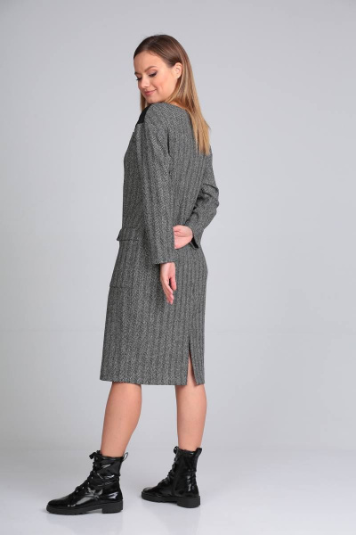 Платье прямого силуэта из текстиля с кокеткой TVIN 7604 - фото 6